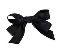 Horquillas de Lazo Satin Bow Hair Clip Girl Cute Sweet Spring Design Jewelry Party AccessoriesBarrette Simple Styling Accessories For Women(Black)