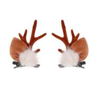 Horquillas de pelo de cuernos de reno de Navidad para mujer, horquillas de cuerno de ciervo, horquillas de alce marrón, pasadores para el pelo, orejas de Bambi, cuernos de reno, disfraz de orejas de