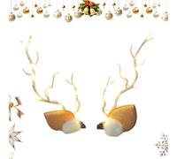 Horquillas de reno para niños - Tocado navideño iluminado - Clips festivos decorativos, para niños, adolescentes y adultos, de disfraces, espectáculos y convenciones cómicas