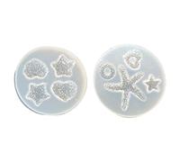 Horquillas de silicona con forma de estrella de mar, moldes para el pelo, moldes para resina epoxi, llaveros, colgantes, manualidades, molde de silicona, colgante