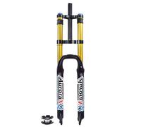 Horquillas de suspensión neumática para bicicleta de montaña de descenso, 26, 27,5 y 29 pulgadas, con bloqueo manual de doble hombro de 1-1/8", aleación de magnesio, cierre rápido de 9 mm, horquilla