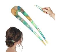 Horquillas en forma de U para French Twist,horquilla de pelo French Twist,Francés Horquillas de pelo Tortuga - Horquillas acrílicas en forma de U para cabello largo y grueso, para f