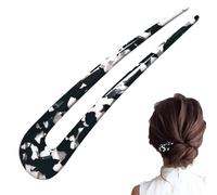 Horquillas en forma de U para French Twist,horquilla de pelo French Twist,vintage francés Twist horquilla | Horquillas acrílicas en forma de U para cabello largo y grueso,