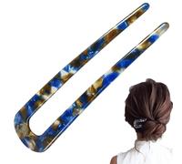 Horquillas francesas en forma de U,Horquillas en forma de U de estilo francés - Horquillas francesas ,Horquillas acrílicas grandes, horquillas en forma de U para moños para mujeres con largo y