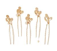 Horquillas MoñO 5pcs/pack Flower Clip Women Hair Pearl Wedding Comb Bridal Accessories Jewelry Hairpin(Color1)