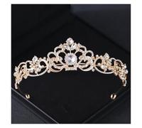 Horquillas MoñO Gold Color Crystal Bridal Tiaras And Crowns Rhinestone Prom Diadem Headband Wedding Hair Accessories Jewelry Crown Tiara(Silver)