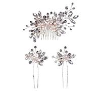 Horquillas MoñO Pearls Wedding Flower Hair Comb Bride Pins Clips Set Cute Fork Headpieces For Women Jewelry Accessory(J6971RG)