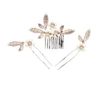 Horquillas MoñO Pearls Wedding Flower Hair Comb Bride Pins Clips Set Cute Fork Headpieces For Women Jewelry Accessory(J6357)