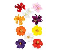 Horquillas Multifuncionales De Doble Flor 10 Uds. Clip Floral De Tela Premium Pasadores O Accesorios Florales Para Cabello Para Eventos En La Playa Y Bodas