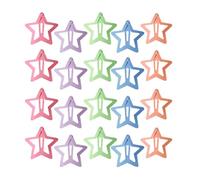 Horquillas para el de estrella, pinzas para el con estrellas coloridas, 20 horquillas de estrellas coloridas, accesorios antideslizantes para el , pinzas para el de metal con botón