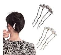 Horquillas para el pelo, 2 unidades, perlas en forma de U, peine lateral para pelo de novia, pasadores Bobby grandes, horquillas de metal, pinzas vintage para el pelo para mujeres, ideales para bodas