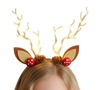Horquillas para el Pelo con Astas de Reno Accesorio Navideño Para La Cabeza