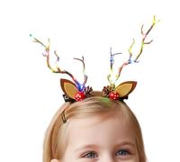 Horquillas para el Pelo con Astas de Reno Diadema Navideña con Luz