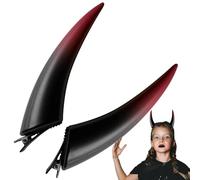 Horquillas para el pelo con cuernos del diablo, Clip en cuernos del diablo | Disfraz de cuernos de diablo,Pinzas para el pelo del diablo, horquilla con cuernos para un look de fiesta aterrador, cospla