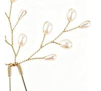 Horquillas para el pelo con perlas, 3 piezas de accesorios para el cabello de boda, 4.3 x 2.75 pulgadas, elegantes pinzas de perlas para mujeres y niñas, novia, dama de , graduación, banquete