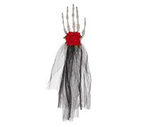 Horquillas para el pelo de esqueleto, 1/3 unidades, para Halloween, esqueleto de dedos, cinta para el pelo, gasa negra, hueso simulado, globo ocular, corona de rosa para Halloween, corona de rosas con