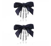 Horquillas para el pelo de Halloween y fiesta, 2 unidades, diseño de esqueleto con lazo, adorables horquillas de calavera para adolescentes y mujeres jóvenes, ideales para cosplay