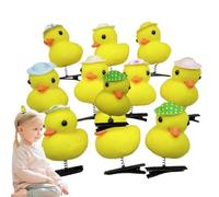 Horquillas para el pelo de pato de goma amarillas - Clips para patitos flocados de 2,56 pulgadas, pasadores de animales de dibujos animados Kawaii, lindos agarres para el cabello de patos de felpa, re