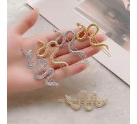 Horquillas para el pelo de serpiente, 6 unidades, con brillantes, serpientes, horquillas laterales, barrette, oro, serpiente, pasador para el pelo para mujeres y niñas, tocado de serpiente, diadema