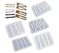 Horquillas para el pelo de varias formas, moldes de silicona para el pelo, resina epoxi, pasador, cristal epoxi