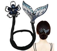 Horquillas para el pelo para moño de mujer, Horquillas para el pelo francesas para moño | Pasador de pelo giratorio,Pasador de pelo de metal para todo tipo de cabello, fabricante de moños para el cabe