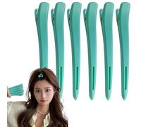 Horquillas para el pelo seccionado, pinzas para el pelo con pico de pico - Clips antideslizantes | 6 pinzas de pelo gruesas portátiles para presagio, niñas