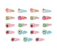 Horquillas para Niña Forma de Fruta, 19 Piezas Pvc Pet | Diseño de Arena Movediza y Estilo Creativo, Sujeción Firme del Cabello, Adecuado para Navidad y Año