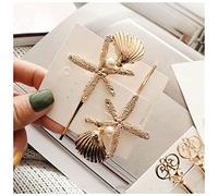 Horquillas Pelo 2 unids Creative Starfish Tijeras Forma Las Mujeres Lady Girls CLIP DEL Pelo delicado Pin Pin Pin Pein Barrette Accesorios for el cabello Horquillas(Starfish)