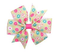 Horquillas Pelo 20pcs / lot impreso de flores arcos con el clip for las niñas Grosgrain Cinta Boutique Boutique CLIP CLIP BARRETTAS ACCESORIOS DE PELO Horquillas(20)