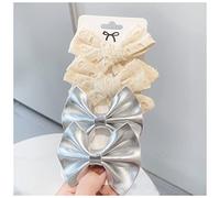 Horquillas Pelo 4pcs / set Fashion Dulce Pein Clips PU Arcos for el cabello for chicas lindas Boutique Cinta Horquillas Horquillas(4)