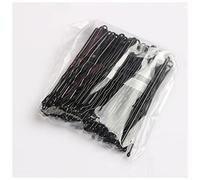 Horquillas Pelo 50 unids 4 colores 5 cm clip de pelo dama horquillas rizado ondulado empuñaduras peinado peluqueros mujer estilo accesorios for el cabello Horquillas(Black)