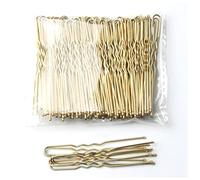 Horquillas Pelo 50 unids/bolsa 5 cm en forma de la aleación en forma de horquillas de aleación onduladas Pinzas de pelo simple Harrettes de metal Simple Herramientas Peinado Herramienta Pinzas for e