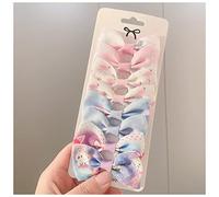 Horquillas Pelo 8pcs / lote Grosgrain Cinta Pelo Bows Clips Print Mini Arcos for Girls Headwear Best Gifts Horquillas(2)