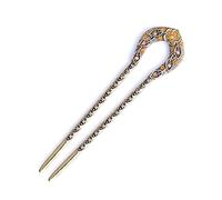 Horquillas Pelo Accesorios for el cabello vintage Antiguo Bronce Goldado Goldado Clip en forma de U Pin Pin Pin Rhinestone Flower Pelo Accesorios Horquillas(4)
