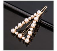 Horquillas Pelo Moda Pearl Cabello Clip for Mujeres Niñas Diseño Elegante Diseño Triangular Estrella Redonda Horquilla Pin Barrette Pin Pines Showstail Cabello Accesorios Horquillas(2)