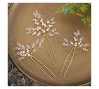 Horquillas Pelo Mujer 3Pcs Bridal Pin Metal Barrette Clip Hairpins Rhinestone Wedding Hairstyle Design Tools Women Hair Accessories(Color-24)