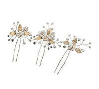 Horquillas Pelo Mujer 3Pcs Bridal Pin Metal Barrette Clip Hairpins Rhinestone Wedding Hairstyle Design Tools Women Hair Accessories(Color 13)