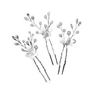 Horquillas Pelo Mujer 3Pcs Bridal Pin Metal Barrette Clip Hairpins Rhinestone Wedding Hairstyle Design Tools Women Hair Accessories(Color 10)