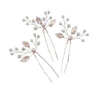 Horquillas Pelo Mujer 3Pcs Bridal Pin Metal Barrette Clip Hairpins Rhinestone Wedding Hairstyle Design Tools Women Hair Accessories(Style 16)