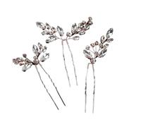 Horquillas Pelo Mujer 3Pcs Bridal Pin Metal Barrette Clip Hairpins Rhinestone Wedding Hairstyle Design Tools Women Hair Accessories(Color 03)