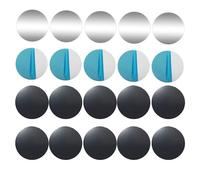 HORREX 20 Piezas 40 MM Redondo Imanes Adhesivos Iman para Movil Coche Accesorios Coche Placas Autoadhesivas de Metal para Figuras Soporte Magnético Teléfono （Negro+Plateado）