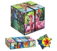 HORREX Cubo Magico, Cubo Antiestres Interesante, Cubo Infinito 2 en 1, Puzzle 3D Niños Creativo Regalo Niño 11 Años Desestresante para Regalo Niños Adultos y Juegos de Rompecabezas