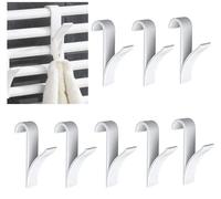 HORREX Ganchos Calentadores de Toallas, Ganchos Para Toallas del Hogar,Blanco Accesorios Para Toalleros Eléctricos, Toallas Colgantes, Toallas de Baño, 8 Piezas