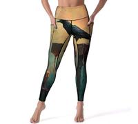 Horrible Dark Crow Raven - Leggings de cintura alta para mujer, pantalones de yoga con bolsillos para correr y entrenar, Estilo:, XXL