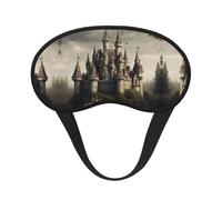 Horrible Fairy Tale Castle02 - Máscara de ojos con estampado para dormir, suave, cómoda, sombra de ojos, opaca, para viajes, camping