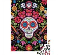 Horrible gótico Puzzle 1000 Piezas para Adultos - Calavera Rompecabezas De Madera, Juego Educativo 3D, Amantes De Puzzles 1000pcs (75x50cm)