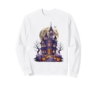 Horrible Halloween Mansion Spire Reloj Murciélagos Luna Sudadera