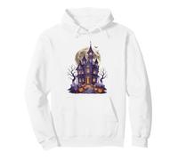 Horrible Halloween Mansion Spire Reloj Murciélagos Luna Sudadera con Capucha