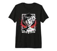 Horror Anime Goth Girl Espeluznante japonés Y2K Horror Manga Camiseta Premium