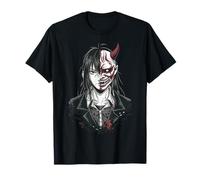 Horror Anime Goth Girl Oni Máscara Espeluznante Japonés Terror Manga Camiseta
